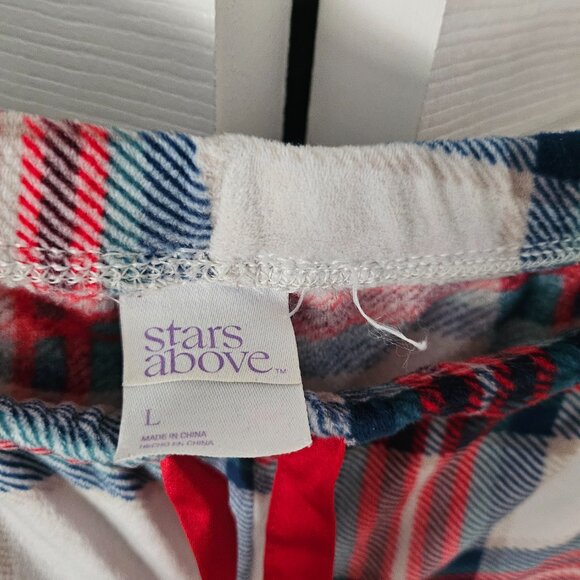 PJ Set (2) - Red Plaid Pants and Solid Shirts Long sleeve - Picture 9 of 9